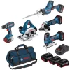 Pack 5 Machines GSR-GST-GWS-GKS-GSA 18V + 3 Batteries 4Ah + Sac BOSCH - 0615990L59 -Electro Tool Soldes 0615990l59