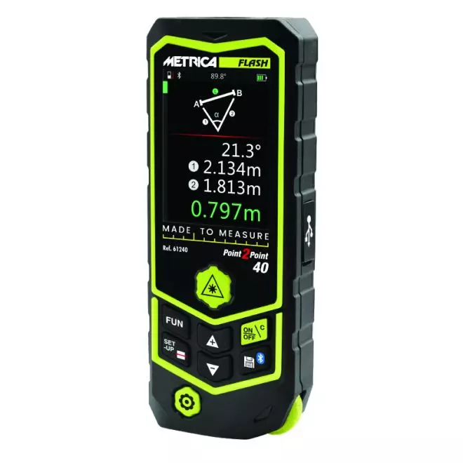 Télémètre Laser METRICA Flash Point 2 Point 60 60m - 61260 4 Télémètre Laser METRICA Flash Point 2 Point 60 60m - 61260 – Image 2