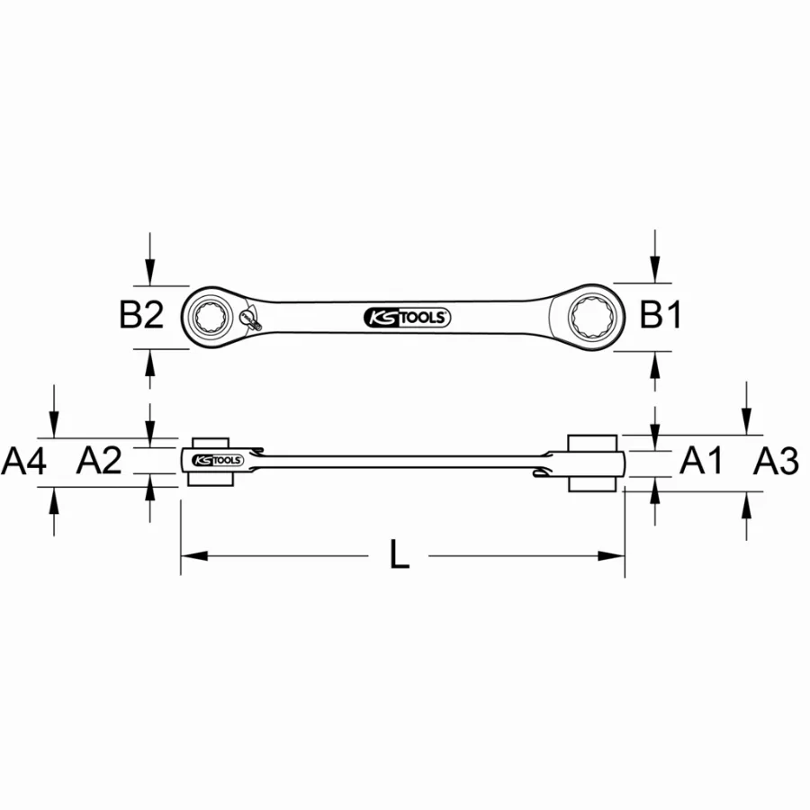 Clé à Cliquet Réversible GearPlus KSTOOLS - 10x13x17x19mm - 503.4565 4 Clé à Cliquet Réversible GearPlus KSTOOLS - 10x13x17x19mm - 503.4565 – Image 2