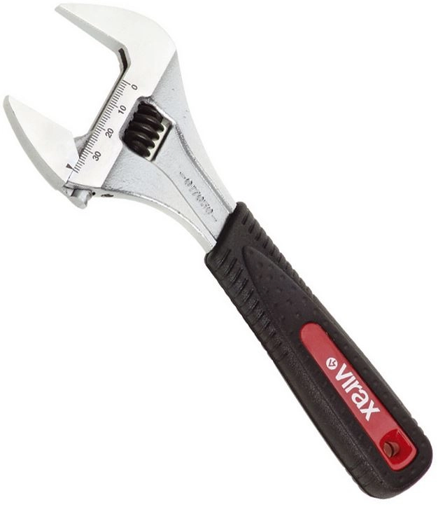 Clé à Molette Mors Fins VIRAX Ouverture Extra-large 39 Lg.215 Mm - 017050 3 Clé à Molette Mors Fins VIRAX Ouverture Extra-large 39 Lg.215 Mm - 017050