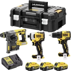 Kit 3 Outils XR 18V 5Ah Li-Ion Brushless DEWALT Spécial Perçage - DCK377P3T