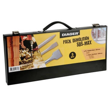 Coffret Pic Et Burin DIAGER SDS Max - 5 Pièces - 315C 4 Coffret Pic Et Burin DIAGER SDS Max - 5 Pièces - 315C – Image 2
