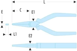 Pince à Bec Plat FACOM 160 Mm - 188A.16CPE