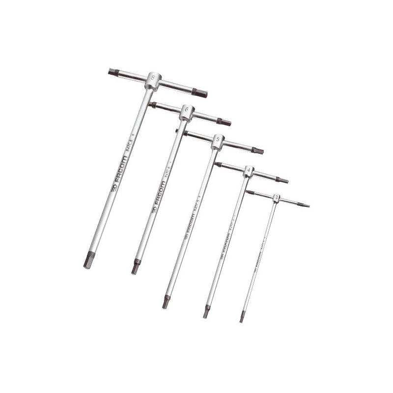 Jeu De 5 Clés Mâle 6 Pans En "T" FACOM - 84TC.JE5 3 Jeu De 5 Clés Mâle 6 Pans En "T" FACOM - 84TC.JE5