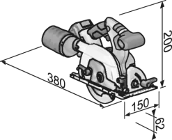 Scie Circulaire Sur Batterie 18,0 V CS 18.0-EC FLEX - Accessoires + L-Boxx - Sans Batterie Ni Chargeur - 417939 -Electro Tool Soldes FLE00048 4