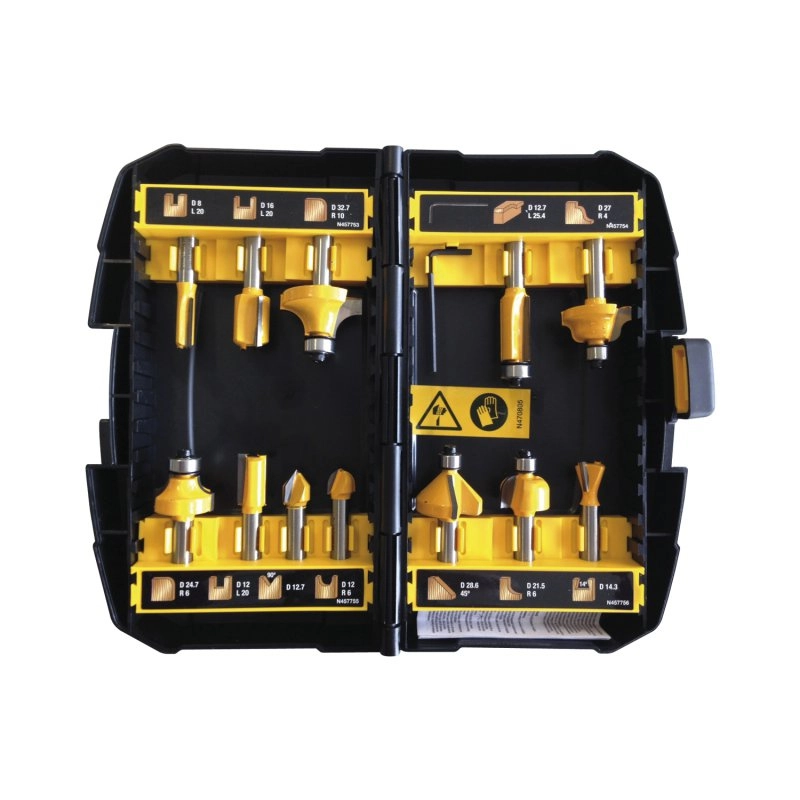 Coffret Fraises DEWALT - 12 Pièces Pour Défonceuse - DT90016 3 Coffret Fraises DEWALT - 12 Pièces Pour Défonceuse - DT90016
