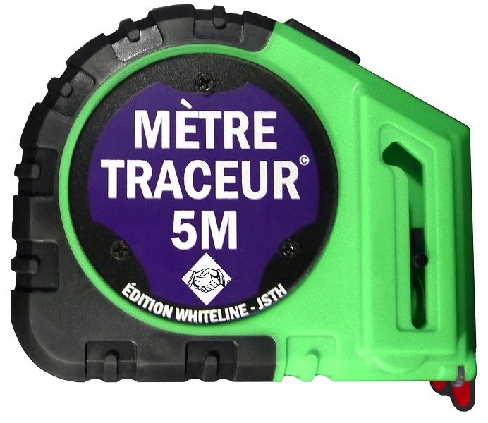 Mètre Traçeur 5m + 10 Mines édition Whiteline JSTH - Blanc - MT5-B 3 Mètre Traçeur 5m + 10 Mines édition Whiteline JSTH - Blanc - MT5-B