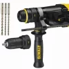 Perforateur DEWALT SDSPlus 800W - Mandrin + Poignée + Mallette De Transport + 3 Burins + 3 Forets - D25134KP -Electro Tool Soldes PHA10101 2