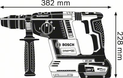 Perforateur Sans Fil BOSCH GBH 18V-26F Professional - Malette L-Boxx + 2 Batteries Li-ion 6.0Ah + Chargeur Rapide + Accessoires - 0611910002 5 Perforateur Sans Fil BOSCH GBH 18V-26F Professional - Malette L-Boxx + 2 Batteries Li-ion 6.0Ah + Chargeur Rapide + Accessoires - 0611910002 – Image 3