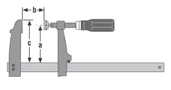 Presse à Vis Avec Frein Et Manche Bois Serrage 30cm URKO Tige 40x10mm Saillie 140mm - 1519030
