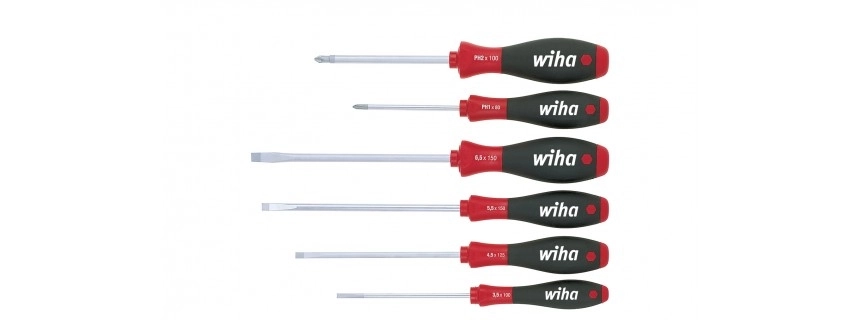Jeu De 6 Tournevis SoftFinish WIHA - Fente/Philips - 07152 3 Jeu De 6 Tournevis SoftFinish WIHA - Fente/Philips - 07152
