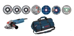 Kit 7 Disques XLock 125mm + 1 Meuleuse + 1 Sac BOSCH - 615997610