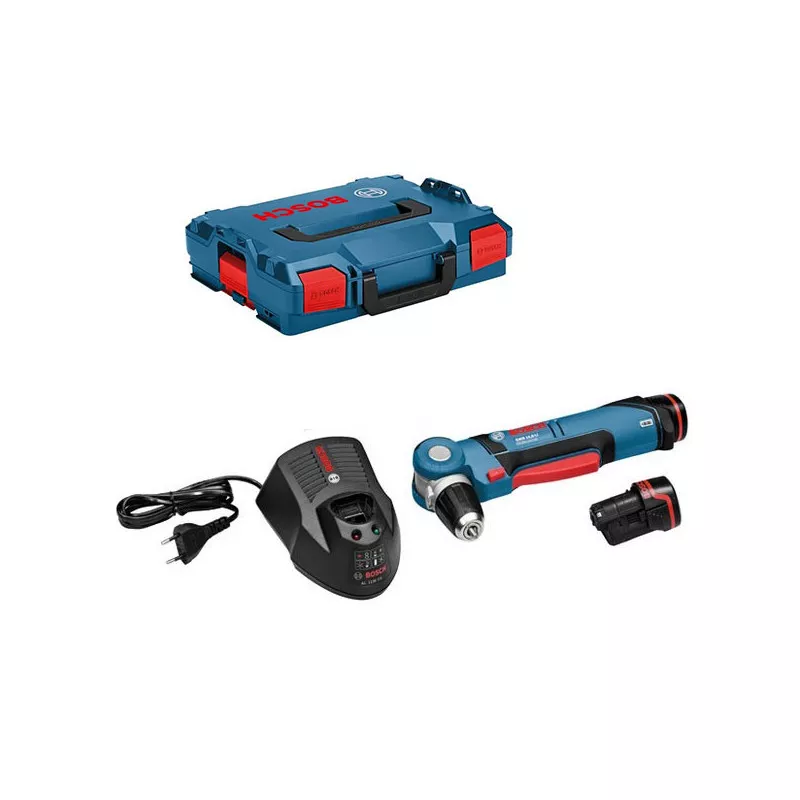 Perceuse Visseuse D'angle BOSCH GWB12V-10 - 2 Batterie 2.0Ah 12V, Chargeur, Coffret L-Boxx - 0601390908 4 Perceuse Visseuse D'angle BOSCH GWB12V-10 - 2 Batterie 2.0Ah 12V, Chargeur, Coffret L-Boxx - 0601390908 – Image 2