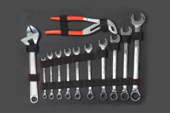 Valise Trolley + 136 Outils SAM OUTILLAGE Fermeture à Clé - CP-136N