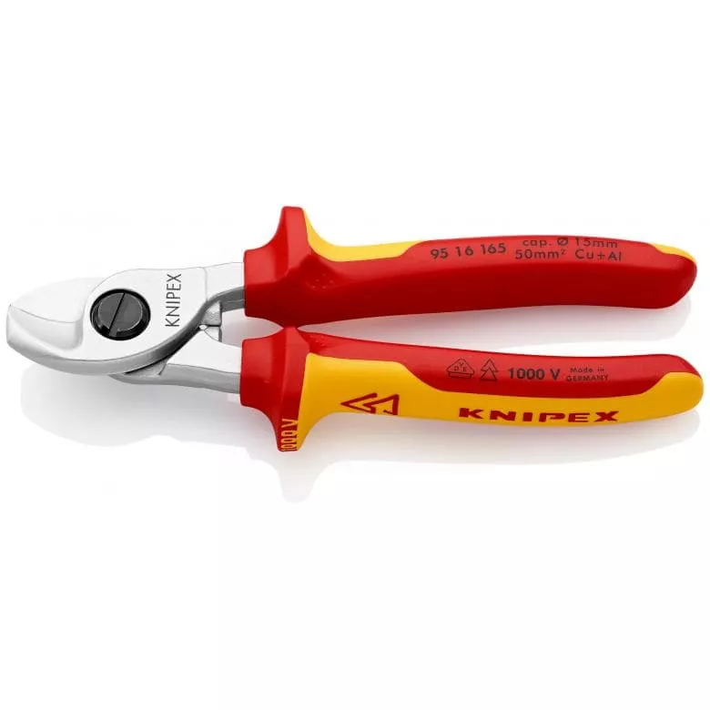 Coupe-câbles KNIPEX à Double Tranchants - Isolés 1000 V - Ø 15 Mm - 95 16 165 3 Coupe-câbles KNIPEX à Double Tranchants - Isolés 1000 V - Ø 15 Mm - 95 16 165