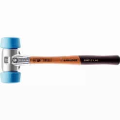 Maillet HALDER SIMPLEX TPE Souple Avec Boîtier En Aluminium Et Manche En Bois De Haute Qualité - D=50 Mm - 3101.051