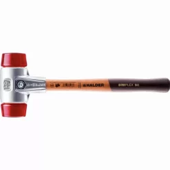 Maillet HALDER SIMPLEX Plastique Avec Boîtier En Aluminium Et Manche En Bois - D=40 Mm - 3106.040