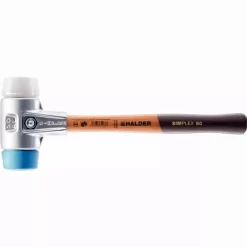 Maillet HALDER SIMPLEX TPE Souple / Superplastique Avec Boîtier En Aluminium Et Manche En Bois De Haute Qualité - D=30 Mm - 3117.030