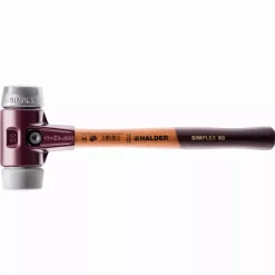 Maillet HALDER SIMPLEX TPE Moyen / Métal Doux Avec Boîtier En Fonte Malléable Et Manche En Bois - D=40 Mm - 3039.040