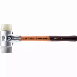 Maillet HALDER SIMPLEX TPE Moyen / Nylon Avec Boîtier En Aluminium Et Manche En Bois - D=50 Mm - 3138.050