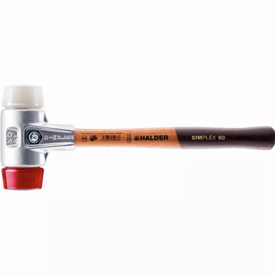 Maillet HALDER SIMPLEX Plastique / Superplastique Avec Boîtier En Aluminium Et Manche En Bois - D=60 Mm - 3167.060 3 Maillet HALDER SIMPLEX Plastique / Superplastique Avec Boîtier En Aluminium Et Manche En Bois - D=60 Mm - 3167.060