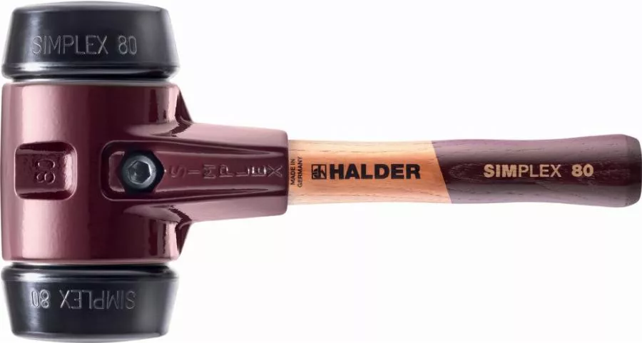 Maillet HALDER SIMPLEX Caoutchouc Chargé Avec Boîtier En Fonte Malléable Et Manche En Bois - D=80 Mm - Manche Extra-court - 3002.082 3 Maillet HALDER SIMPLEX Caoutchouc Chargé Avec Boîtier En Fonte Malléable Et Manche En Bois - D=80 Mm - Manche Extra-court - 3002.082