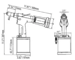 Riveteuse Oleopneumatique 2.4 à 6 MAE Avec Accessoires - RIV503