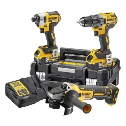 Kit 3 Outils XR 18V Brushless Perceuse Visseuse Compact + Visseuse à Chocs + Meuleuse Ø125MM + 2 Batteries XR Flexvolt 54V - DEWALT - DCK324T2-QW -Electro Tool Soldes pack 3 outils dewalt dck384p2t qw xr 18v 5ah li ion perceuse visseuse compact visseuse a chocs meuleuse o125mm